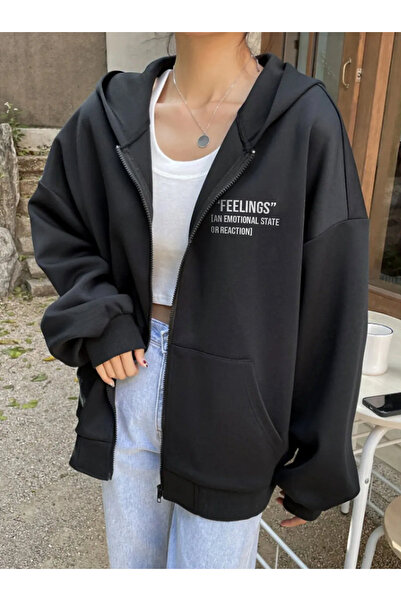 De Carte Seasonal Hooded Ribbed Cardigan Sweatshirt