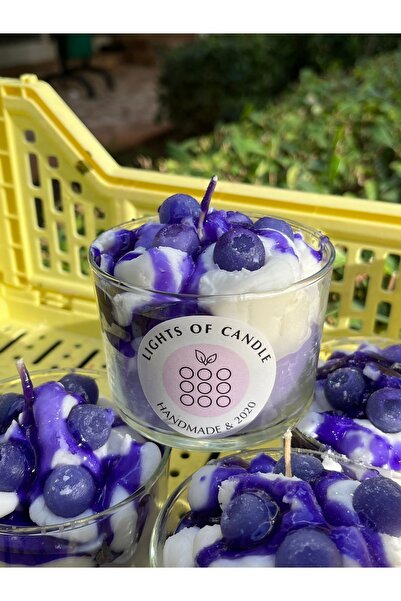 lıghts of candle handmade & 2020 Yaban Mersini Reçeli Görünümlü Kremalı Barda...