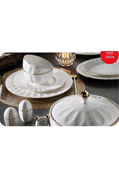 Aryıldız 60 Parça Lotus Gold Yemek Takımı