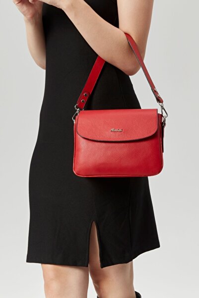 Morpelikan Red Women's Shoulder and Shoulder Bag - Two Compartments