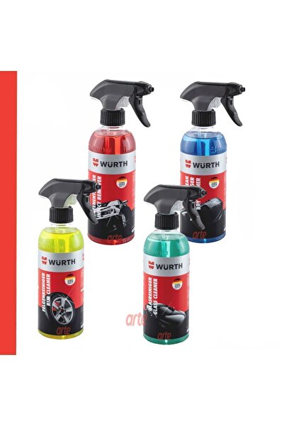 Würth Araç Dış Bakım Temizlik Seti – Jant, Böcek, Cam Ve Kuru Temizleme | 4’l...