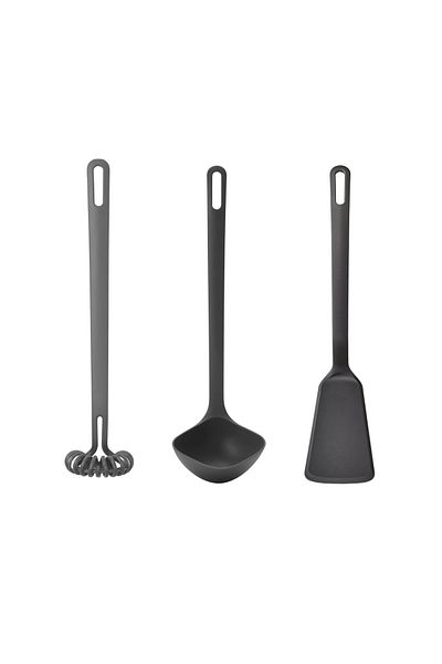 IKEA Ikea 3-Piece Kitchen Utensils Set - Beater, Spatula and Ladle Plastic Meal Prep Set