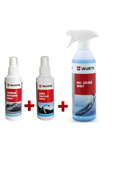 Würth Buz Çözücü Sprey & Yağmur Kaydırıcı & Buğu Önleyici