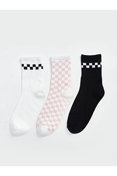 LC Waikiki Lcw Dream - Ecru Patterned Women's Socks, Pack of 3