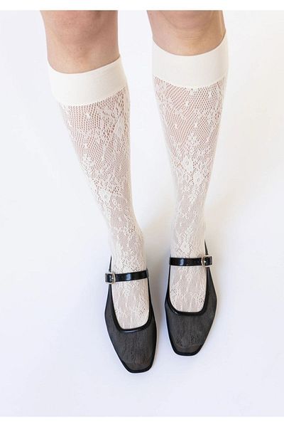Pina Imported Below Knee Lace Socks