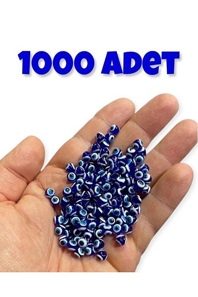 Flea Market 1000 Adet Pachet Economic Linte Nazar Boncuğu - Saç Boncuğu - Marteniçka Boncuğu