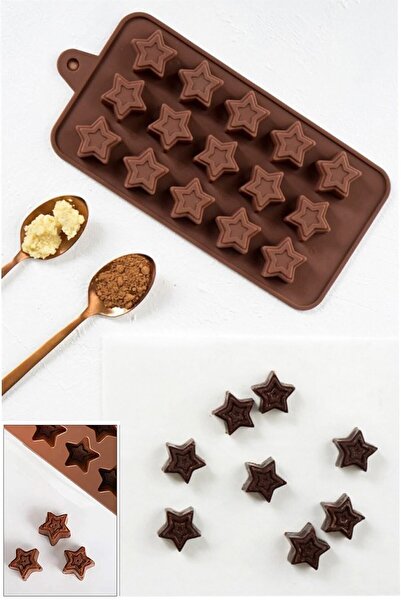 Paras Ticaret 15 عين متداخلة على شكل نجمة من السيليكون حلوى كوكي جيلي آيس إلخقالب شوكولاتة (20.1 سم × 10.7 سم)