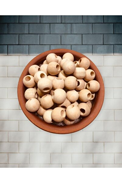 Flea Market 14 mm sirove drvene perle, 50 komada