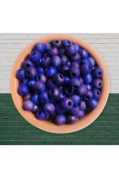 tebrikcim (100 komada) - 10 mm ljubičaste drvene perle