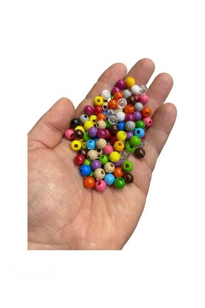Flea Market Πλαστικές χάντρες μικτών χρωμάτων 8 mm (300 τεμάχια) Διακόσμηση /...