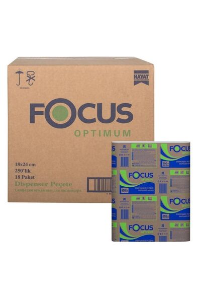 Genel Markalar Focus Optimum Masa Üstü Dispenser Peçete 18 X 24 Cm 250 Yaprak...