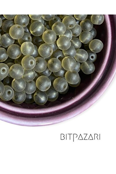 Flea Market 8mm okrugle perle od dimljenog stakla - perle za nakit - 50 komada -