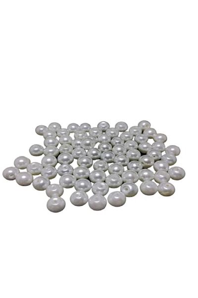 Selin Perla din plastic alb de 8 mm (125 bucăți)