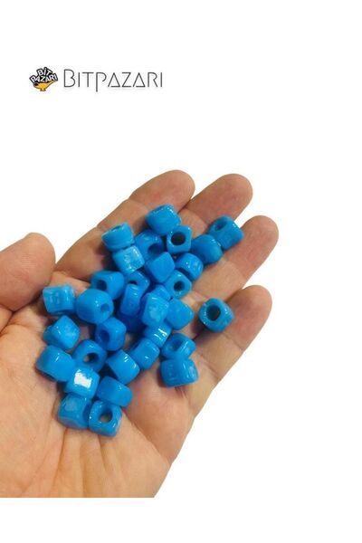 Flea Market Tirkizne kvadratne staklene perle - perle za nakit - (10 mm - 15 ...