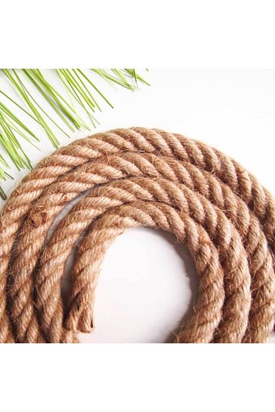 izmir Bitpazarı 10 Mm 10 Meters Jute Rope Rope - Hessian Rope - Wicker Rope
