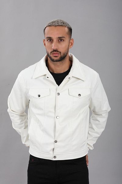 İLKCET MODA Oversize Crop Leather Jacket - Seasonal