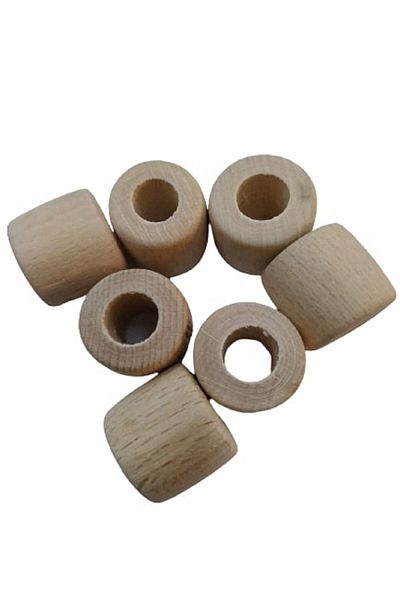 Selin 20 Mm Raw Unprocessed Pipe Wood Beads - 25 Pieces