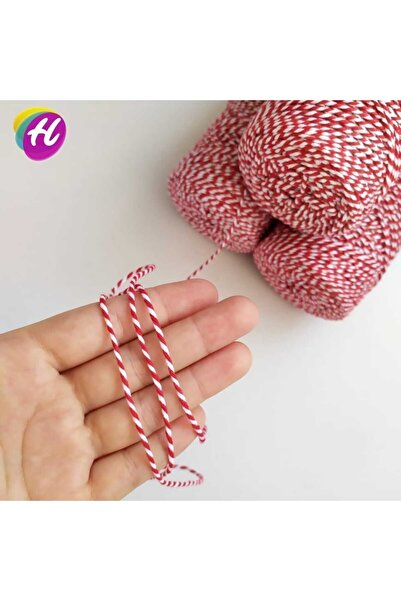 Flea Market Kırmızı Beyaz Marteniçka Boncuk ipi - Bileklik ipi ( 0rt. 70 metre )