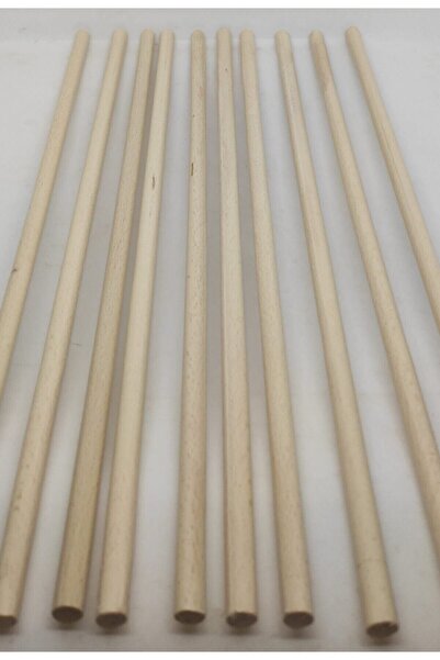 CYD DEMİRALAY BONCUK Makrome Çubuğu Ham 40 Cm Uzunluk-10 Mm Kalınlık (1 Paket 10 Adet)