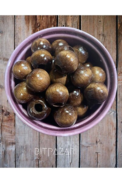 Flea Market 20 мм кафяви дървени мъниста - 20 броя