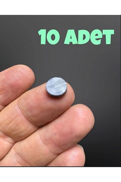 izmir Bitpazarı 10 pcs Magnet & Model & Magnet for Hobby work - (10mm X 2mm - 1cm diameter 2mm thick)