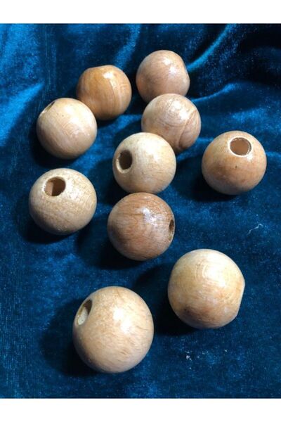 Flea Market 26mm βερνικωμένες ξύλινες χάντρες - 10 τεμάχια -