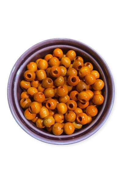 Flea Market Πορτοκαλί ξύλινες χάντρες 10 mm - Κοσμήματα Χάντρες - Διακοσμητικ...