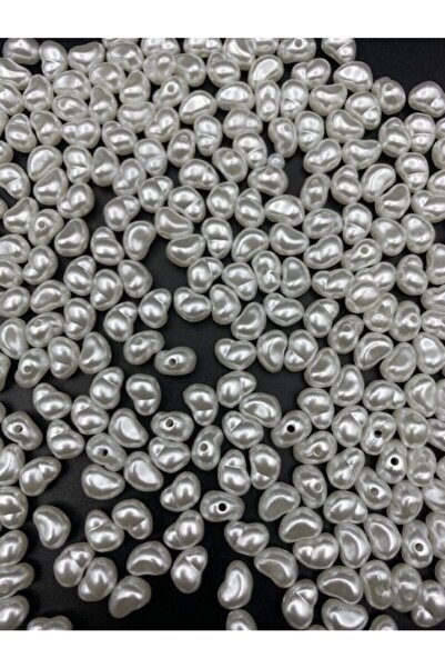 Flea Market 25gr Formsuz Şekilsiz Beyaz Renk Plastik Lüks Inci Boncuk, Yamuk ...