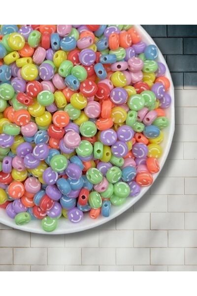 Flea Market 25 гр. Пастелно оцветени бели мъниста на основа 4x7 мм плоски усм...