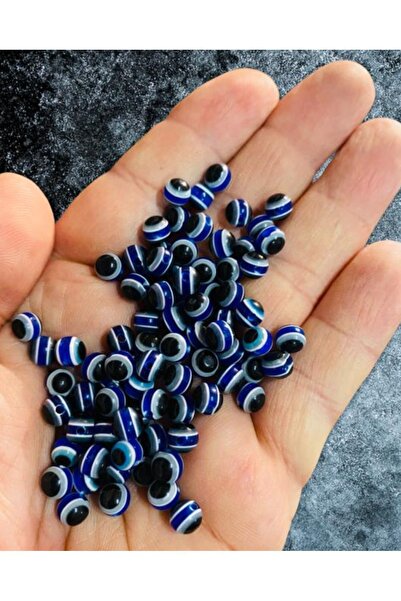 tebrikcim 50 броя 6 мм тъмносини акрилни кръгли мъниста за уроки, мъниста за ...