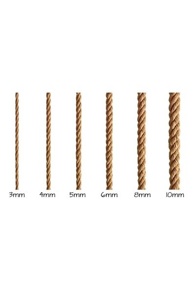 NevAvm Nev Straw Rope 10mm 3 Meters (Jute Rope Hessian Natural Rope) 10 Millim Thickness 3 Meters Length