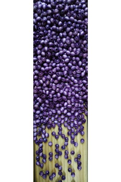 Selin Wooden Beads 6 mm 80 g (720 Pieces) Lilac