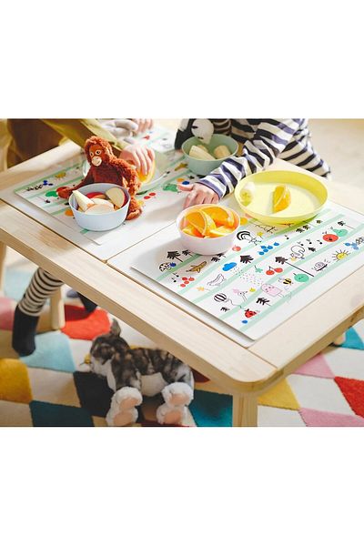 IKEA 2 τεμάχια 30x40 cm Ikea American Service Λευκό Σετ 2 - Πλαστικό σχέδιο