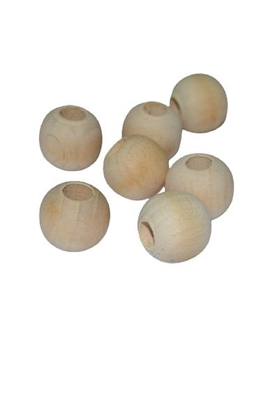 Selin 17 mm Raw Unprocessed Wood Beads - 100 Grm. (± 50 Pieces)