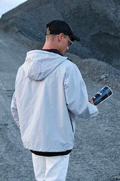 FLUEND MODA Ανδρικό παλτό Oversize Αδιάβροχο και αντιανεμικό εποχιακό παλτό