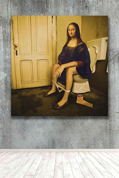 PrintiesPlus Parody MonaLisa Dekoratif Kanvas Tablo