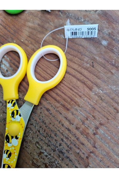 Modellino Yellow Piano Patterned School Scissors 13cm