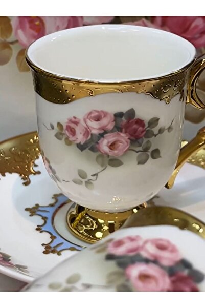 Kosova MUBA CONSEPT ROSES AYAKLI 6 KİŞİLİK FİNCAN TAKIMI