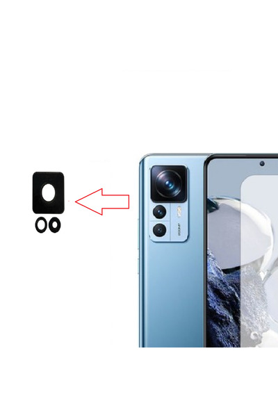 FLAGEN Xiaomi Mi 12T Pro Arka Kamera Camı Lens Yapışkanlı