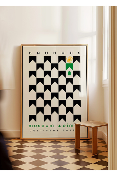 ARTHOUSECOLLECTIVE Bauhaus Poster - Museum Weimar - Frameless Poster in Painting Dimensions