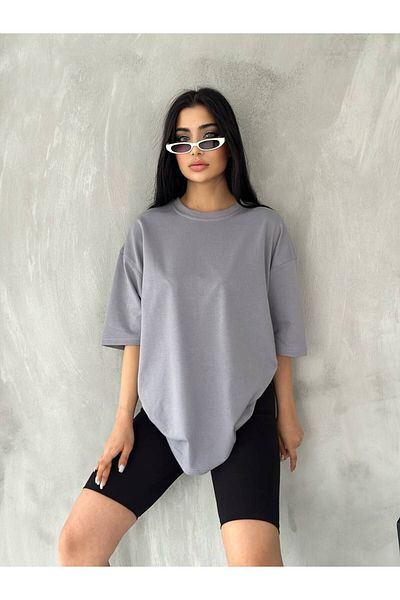 İLKCET MODA Βαμβακερό μπλουζάκι Unisex Oversize Basic