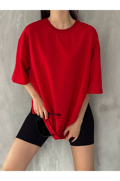 İLKCET MODA Βαμβακερό μπλουζάκι Unisex Oversize Basic