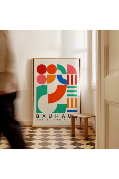 ARTHOUSECOLLECTIVE Bauhaus Poster - Museum Weimar - 2 - Frameless Poster in Painting Dimensions