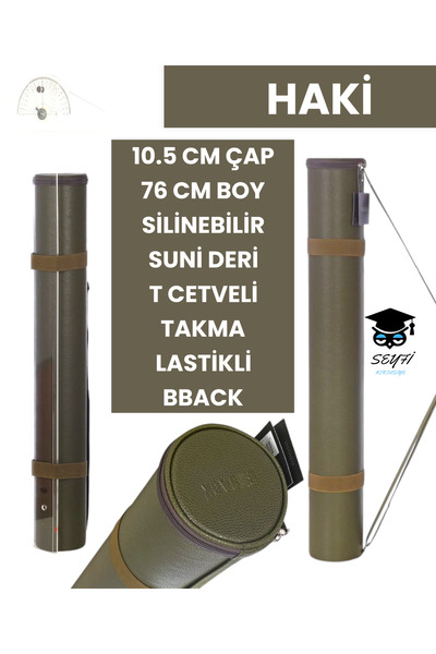 SEYFİKİRTASİYE PROJE TÜPÜ BAZUKA 10.5 CM ÇAP 76 CM BOY SİLİNEBİLİR SUNİ DERİ ...
