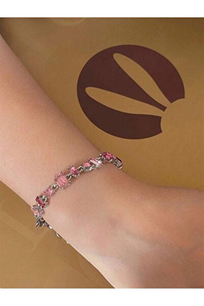 Almis collection Pembe Gema Zirkon Taşlı Bileklik