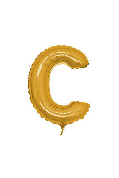 BenimMarifetlerim بالون حرف C من رقائق الذهب مقاس 16 بوصة 40 سم