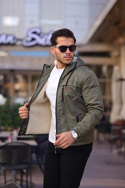 ABİLLİTA Khaki zimní kabát