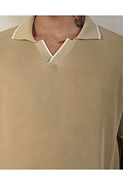İLKCET MODA Oversize Premium Basic Knitwear T-shirt