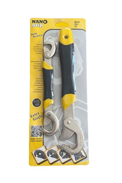 ENYENİSİ Nano Grip Akıllı Anahtar Pense Kurbağacık Ingiliz Anahtarı Seti 2li