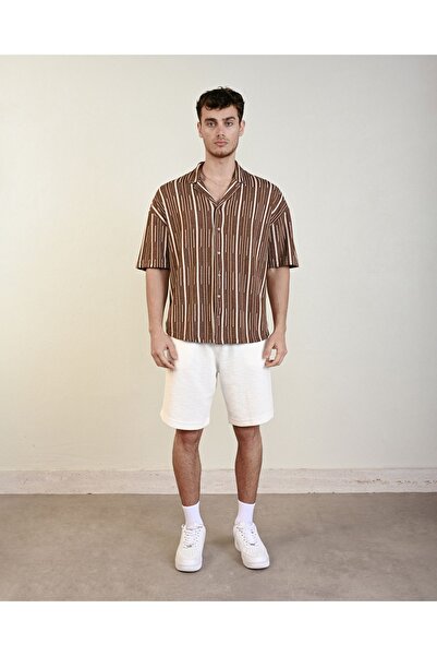 İLKCET MODA Плетена мъжка риза Premium Oversize